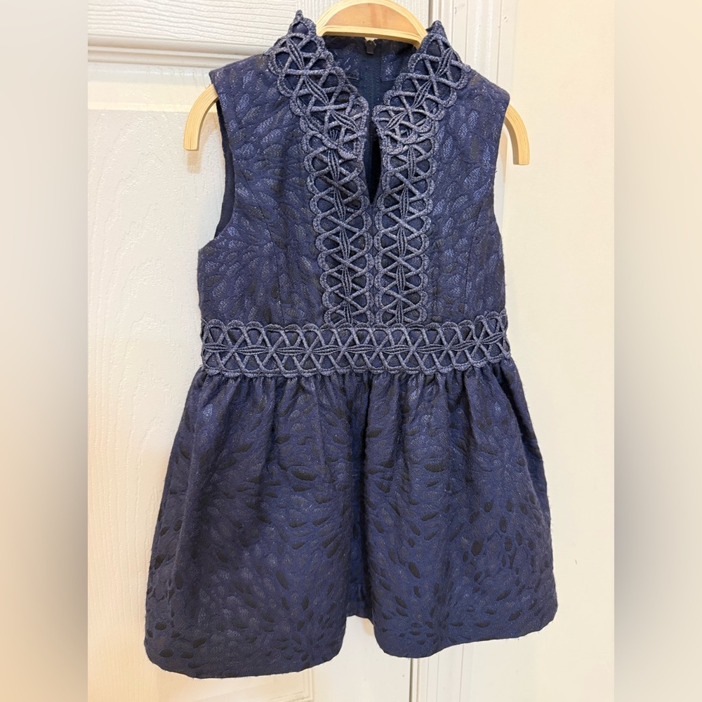 Lilly Pulitzer Girls Jacquard Party Dress – Navy – Size 2 – NWT